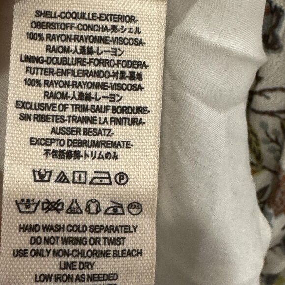 Free People Dress Womens Medium Blue White Floral Boho Peasant Long Sleeve Mini - Picture 7 of 7